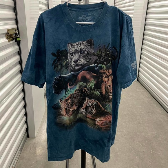 The Mountain Shirts Rainforest Cafe The Mountain Tie Dye Big Cat Shirt Size Xxl Poshmark